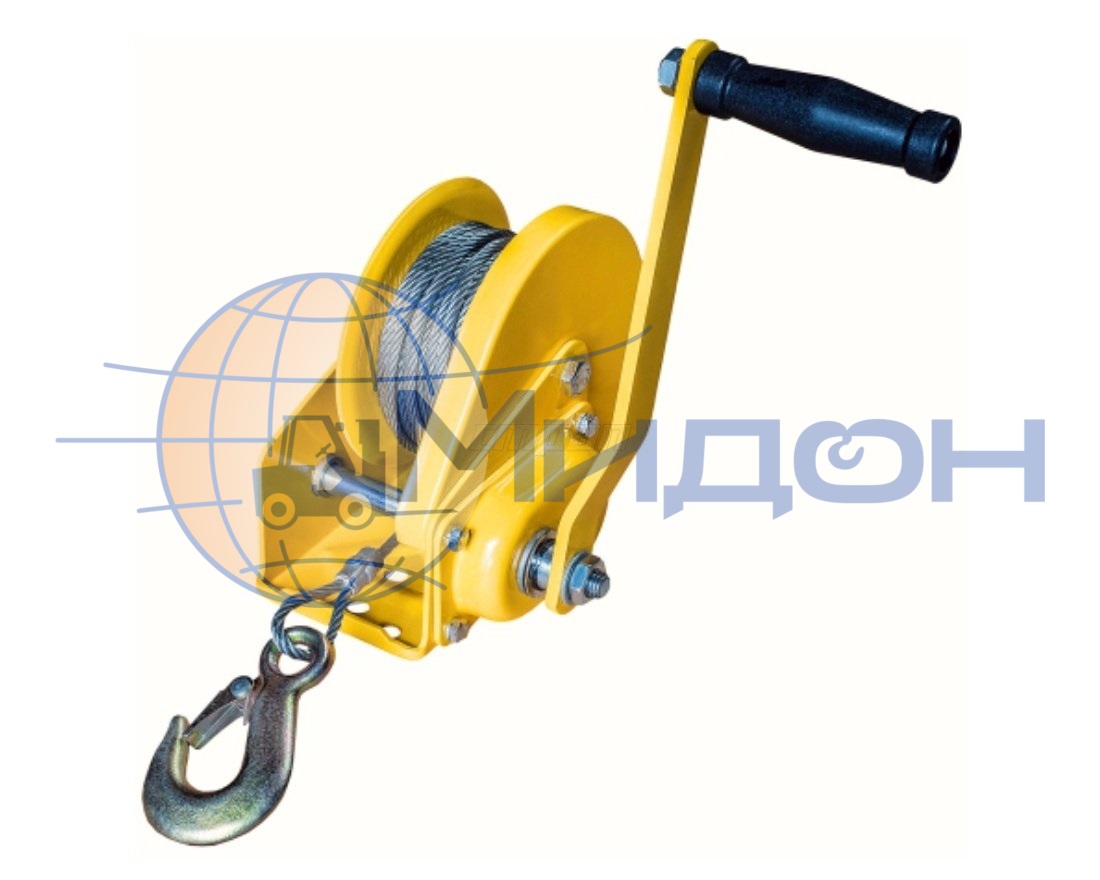 Лебедка ручная барабанная Euro-Lift AHW12A (545кг, длина каната - 10м) с автомотическим тормозом