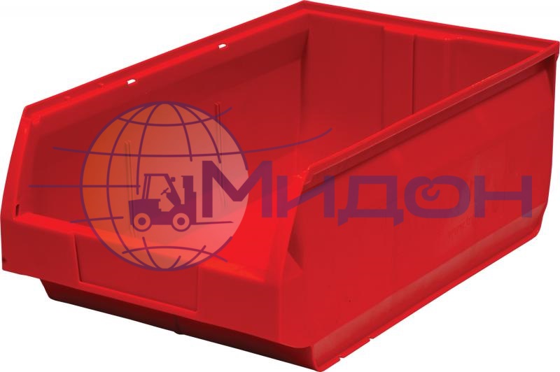 Лоток пластиковый для склада ITALIA Palermo 5005, красный, сплошной 500 х 310 х 200