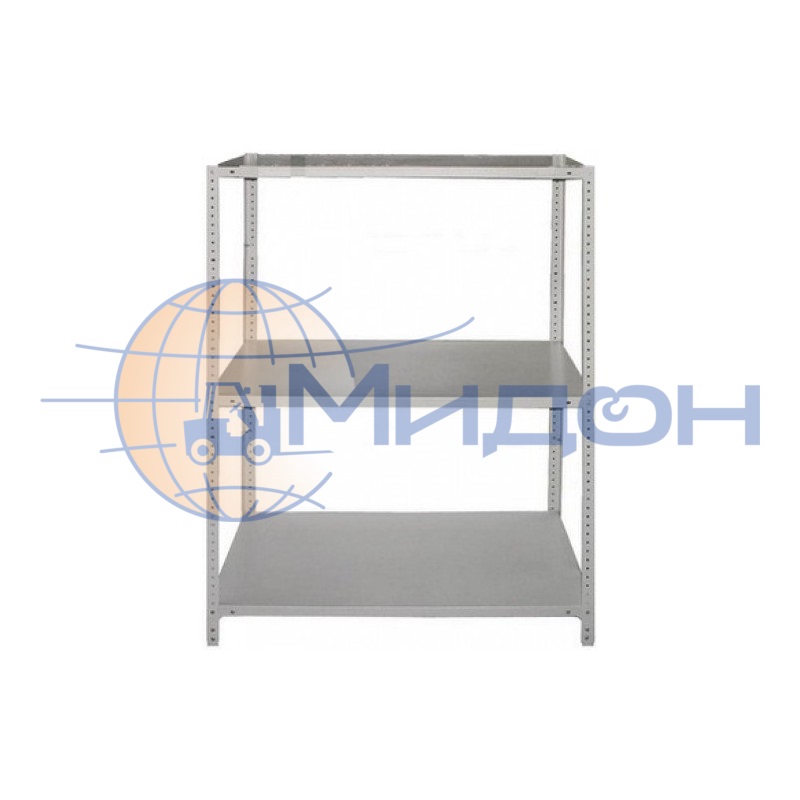 Стеллаж полочный Лайт ТС-1543 (1500х1000х400) 500 кг(стеллаж), 120 кг(полка), 3 полки обычные