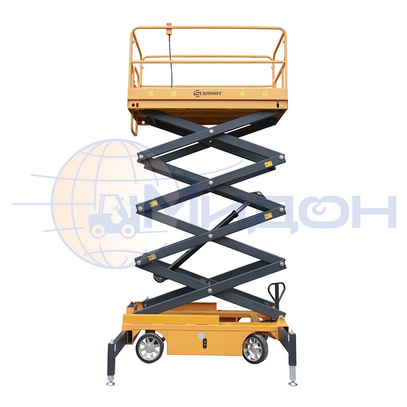 Подъемник ножничный передвижной с электроподъёмом SMART SJY-0.5-7 (500кг, 7м)