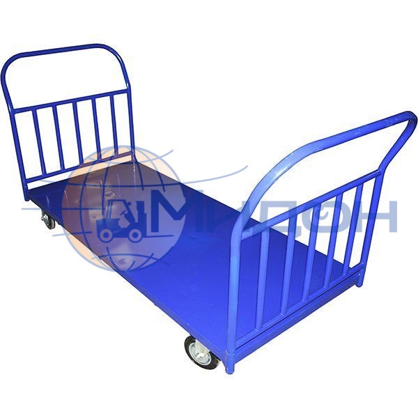 Тележка платформенная с двумя ручками ПД-5.8 500х800 (колёса ф200: большегрузные, Китай)