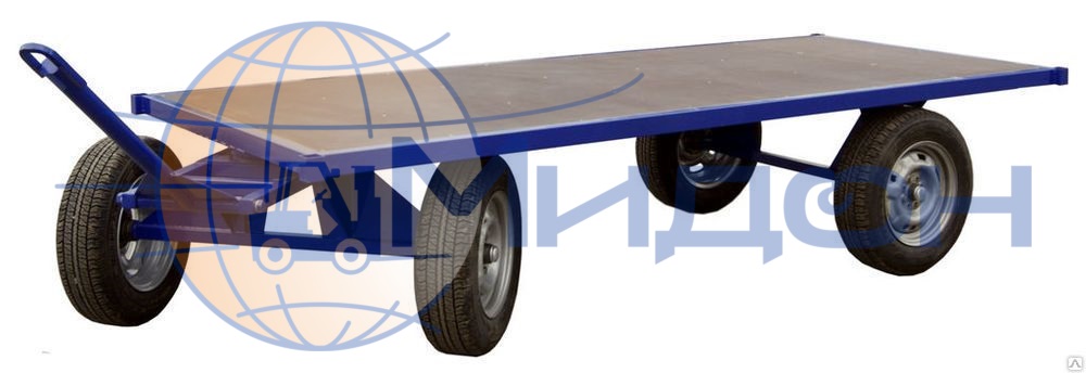 Тележка платформенная большегрузная (3т) без бортов, с настилом БТ 2 Н ( 1250х2500 ) (колёса ф540: надувные)