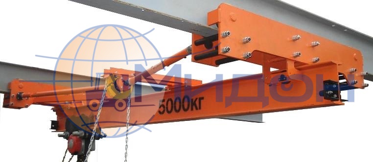 Кран-балка подвесная ручная 5 т, L= 10,8 м, пролёт= 9 м, с талью  Н= 12 м (t -40...+40С) ВБИ (взрывобезопасная)