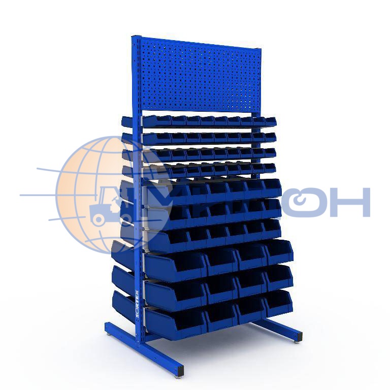 Система хранения SORTEX 1915-2 №1-4 1995х995х955 двусторонняя, включая контейнеры 12.401 (75*100*165)-72шт, 12.402 (130*150*250)-36шт, 12.403 (150*225*350)-24шт.