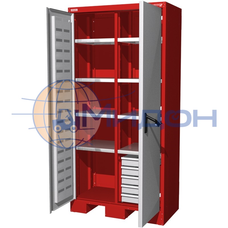 Шкаф инструментальный 08.3058 Ferrum Титан (8 полок, 5 ящиков)