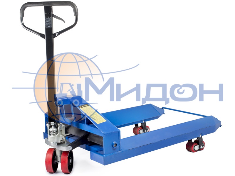 Тележка гидравлическая (рохля) ZT 2.5T (2,5т) вилы 1150*1150 для рулонов