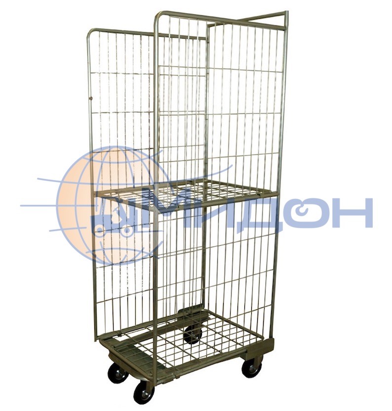 Контейнер разборный Ролл К 2 Цинк ( 600х800х1777 ) (колёса ф200: стандартные, Китай)