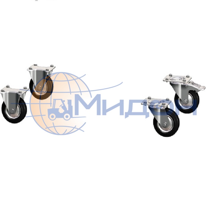Колёса к контейнеру для мусора 02.А100 Ferrum d100мм, комплект-4шт