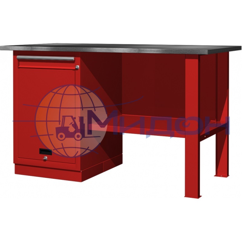 Верстак однотумбовый 01.101R Ferrum CLASSIC (тумба с дверцей и 1 ящиком)