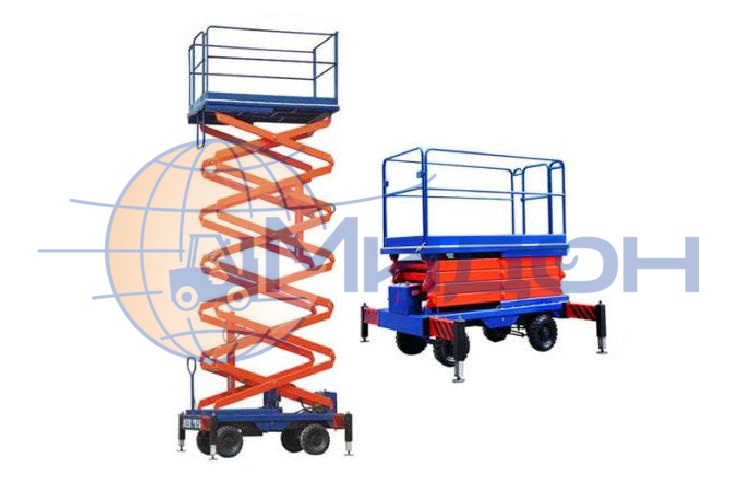 Подъемник ножничный передвижной с электроподъёмом SJY 500 кг 9 м (от сети)