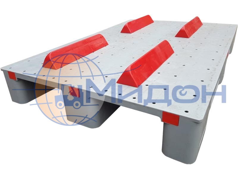 Противооткатный упор для паллета DP 1208-1S цвет - красный