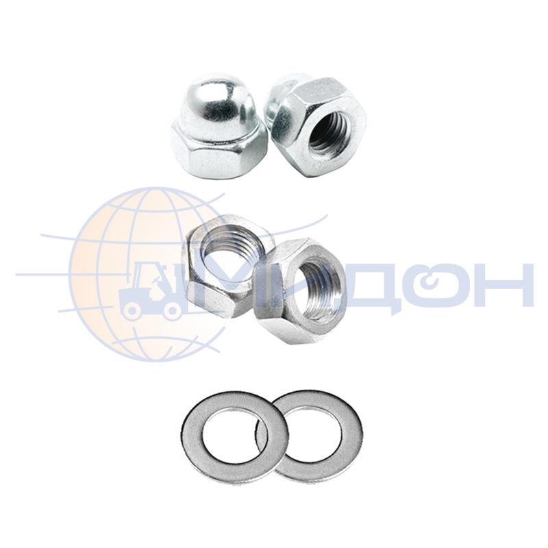 Комплект крепежа стеллажа Профи-Т для Подпятника Т (Болт -2 шт, Шайба- 2шт, Гайка -2 шт)