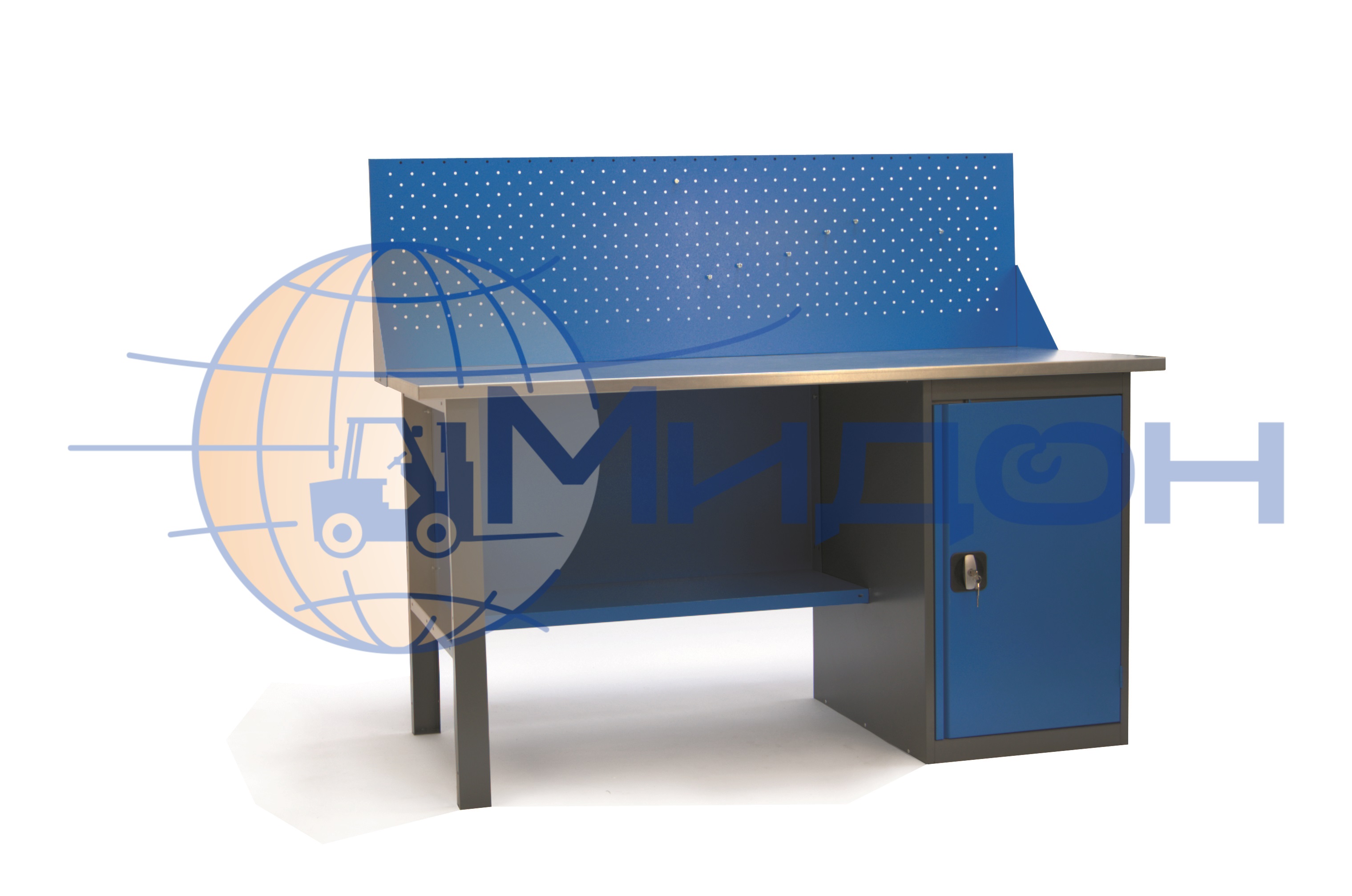 Верстак с тумбой ВТ-1.2 (ШхГхВ,мм) 1200x685x850