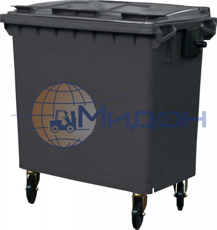 Контейнер мусорный 770 литров на 4-x колесах с крышкой. Цвет серый MGB-770 / MGBW 770 1355 х 775 х 1350