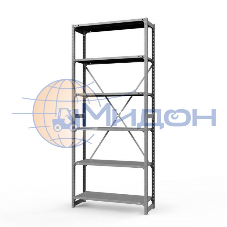 Стеллаж полочный Универсал ТСУ 2.3 (3000х1060х400) 1800 кг(стеллаж) 150 кг(полка) 6 полок обычные