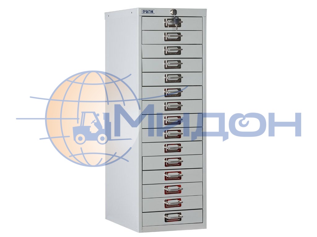 Многоящичный (картотечный) шкаф MDC-A4/910/15