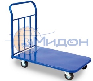 Тележка платформенная с бортами из труб ПБ 8.18 800х1800 (колёса ф160: стандартные, Китай)