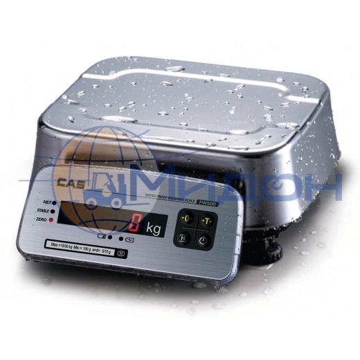 Весы порционные CAS FW500-E-15, влагозащищенные (LED)