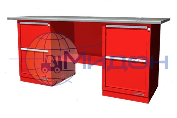 Верстак двухтумбовый 01.222R Ferrum CLASSIC (две тумбы с 2 ящиками)