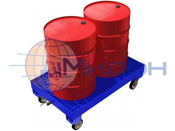 Поддон (паллет) металлический с решеткой, для бочек ПДБ 2 ( 1356х846х217 ) (500кг)