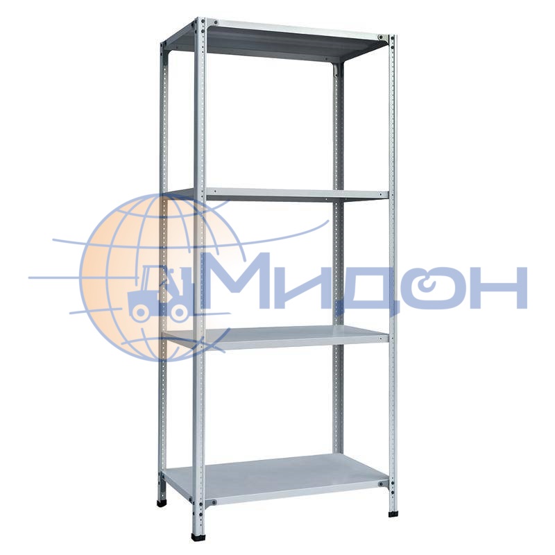 Стеллаж полочный Лайт ТС-21234 (2000х1200х300) 500 кг(стеллаж), 120 кг(полка), 4 полки обычные