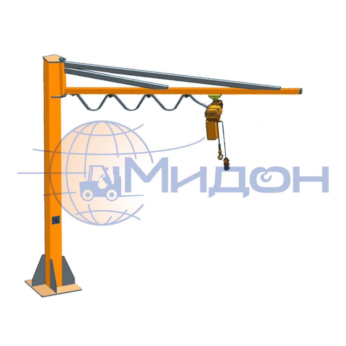 Кран консольный PSJ44050 500кг 4x4м