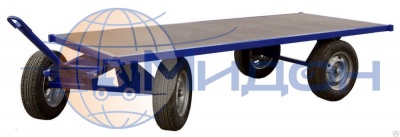 Тележка платформенная большегрузная (3т) без бортов, с настилом БТ 2 Н ( 1250х2500 ) (колёса ф540: надувные)