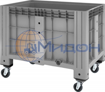 Контейнер пластиковый SDBOX 1208 SW крупногабаритный 1200 х 800 х 911 сплошной на колесах