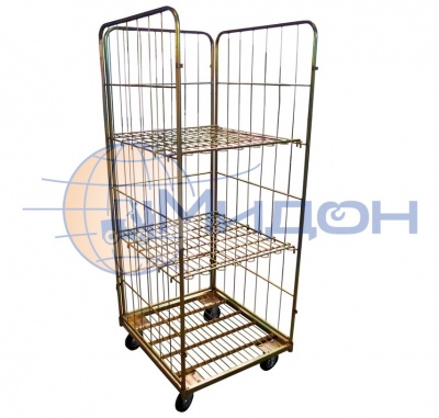 Контейнер разборный Ролл К 1 Цинк ( 700х780х1600 ) (колёса ф125: стандартные, Китай)