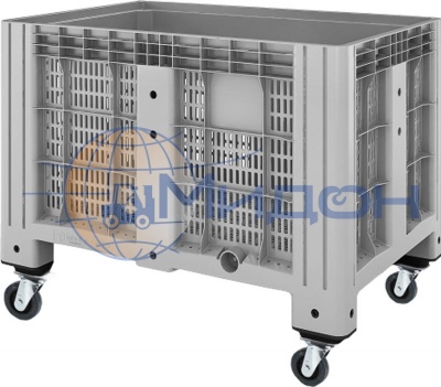 Контейнер пластиковый SDBOX 1208 PW крупногабаритный 1200 х 800 х 913 перфорированный на колесах