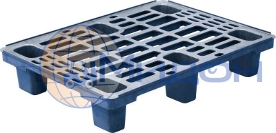 Паллет пластиковый перфорированный на ножках (700кг/300кг) PP 680 800 х 600 х 155 цвет - синий