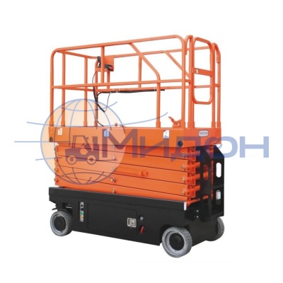 Подъемник ножничный передвижной самоходный SPX S3-8000 (300кг 8м) DC (от АКБ, ЗУ-220В), управление с платформы
