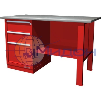 Верстак однотумбовый 01.103R Ferrum CLASSIC (тумба с 3 ящиками)