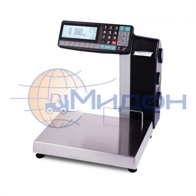 Весы-регистраторы торговые МАССА МК-6.2-R2P10-1, многофункциональные с печатью чеков и этикеток (с подмоткой ленты)