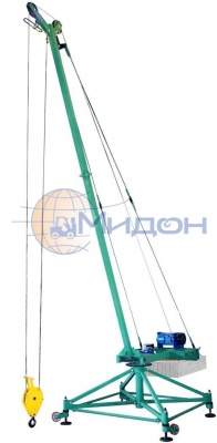 Кран стреловой электроповоротный "МАСТЕР-3" (кран "Пионер") 1000кг 50м без колес с грузом