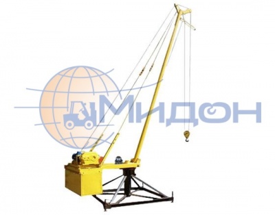 Кран стреловой поворотный КПМ-3 Пионер 1т Н=50 м на опорах (без противовеса)