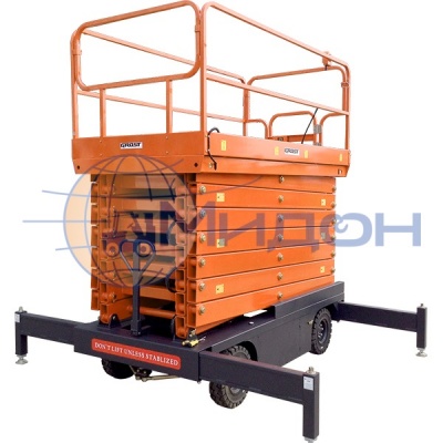 Подъемник ножничный передвижной самоходный BS 500-10 (SPX 05-10000) 500кг 10м DC (от АКБ, ЗУ-220В)