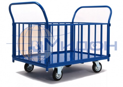 Тележка платформенная с бортами из труб ПБ 6.10 600х1000 (без колёс)