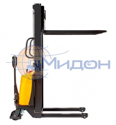 Штабелер гидравлический ручной c электроподъёмом вил SGRE 1016 (1т Н=1,6м)
