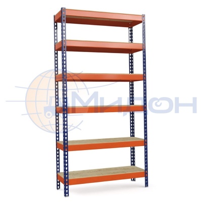 Стеллаж полочный Профи-Т с фанерным настилом Т-130/L (3000х1845х500) F/6/У 2500 кг(стеллаж) 350 кг(полка) 6 полок