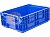 Контейнер пластиковый 4147 RL-KLT светло-синий, стенки сплошные, дно с отверстиями 396 х 297 х 148