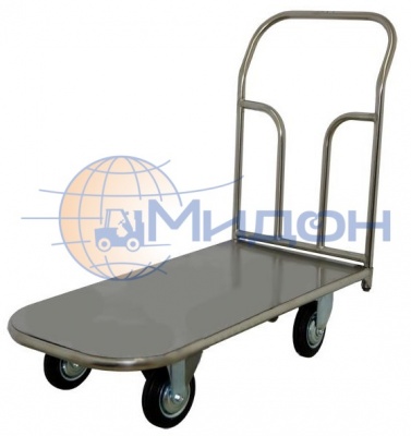 Тележка платформенная из нержавеющей стали ТП НЖ 5 ( 700х1200х700 ) (колёса ф200: стандартные, Китай)