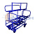 Тележка для лотков (RAL 5002) ТКЗ 200 ( 790х1210х1300 ) (колёса ф125: стандартные, Китай)