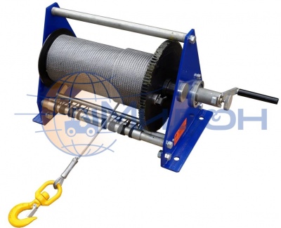 Лебёдка ручная барабанная ДИНА-2 ВБИ 500кг с канатом 40м