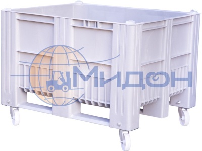 Контейнер пластиковый С-Box 1210 S (900) на колесах крупногабаритный 1200 х 1000 х 900 сплошной на колесах