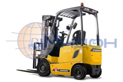 Погрузчик вилочный Электрический 4-х опорный Goodsense FB15-C3 (1,5т 3м) контроллер Curtis, двиг. асинхронный перем. тока, мачта FV 3.0, вилы 920 мм, АКБ 48В 400А/ч (верхняя и боковая загрузка), ЗУ