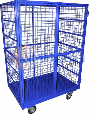 Шкаф-тележка с двумя открываемыми дверцами (без полок) из сетки ШСМ 2 ( 600х900х1200 ) (без колёс)