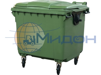 Контейнер мусорный 1100 литров на 4-x колесах с крышкой. Россия. MGB-1100 (2) 1377 х 1077 х 1369