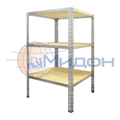 Стеллаж полочный МКФ 3-2,0 с фанерным настилом (2000х1815х745) 1500 кг(стеллаж), 350 кг(полка), 3 полки