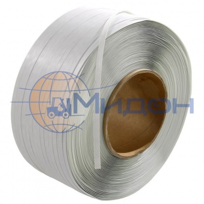 Лента полипропиленовая (ПП) 15х0,8мм (серая) разрывная нагрузка 280 кгс(Н), 1 бухта 2000 м (автомат, полуавтомат, ручная)